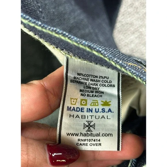 Habitual Jeans Women's Size 29 Dark Wash Bootcut Denim Pants The City - Picture 5 of 9